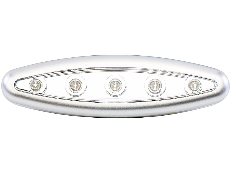 Lunartec Batterielampen:Stick-&-Push-Light "Silver Giant" Mit 5 Hellen LEDs 4 Lunartec Batterielampen:Stick-&-Push-Light "Silver Giant" Mit 5 Hellen LEDs – Bild 2
