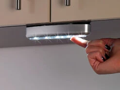 Lunartec Lampen Zum Kleben:Stick-&-Push-Light "Silver Giant" 4er-Set -Lunartec Shop nc2106 3