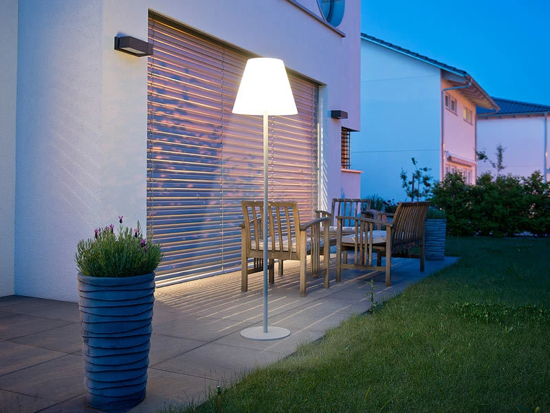 Lunartec Stehlampe Ohne Kabel:Kabellose Solar-LED-Tisch- & Stehleuchte, 1,6 W, 50 Lm, IP44 7 Lunartec Stehlampe Ohne Kabel:Kabellose Solar-LED-Tisch- & Stehleuchte, 1,6 W, 50 Lm, IP44 – Bild 5