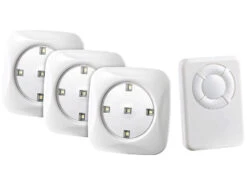 Lunartec Spotlicht Batterie:LED-Unterbauleuchte FlexiLight Mit Fernbedienung, 3er-Set, Erweiterbar