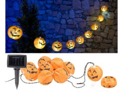 Lunartec Halloween Beleuchtung:2er-Set Solar-Lichterketten Mit 10 LED-Lampions, Halloween-Kürbis-Look 19 Lunartec Halloween Beleuchtung:2er-Set Solar-Lichterketten Mit 10 LED-Lampions, Halloween-Kürbis-Look -Lunartec Shop nc3971 5 1