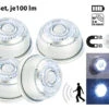 Lunartec Licht Bewegungsmelder:LED-Nachtlicht Mit Bewegungsmelder & Magnethalterung 4er-Set