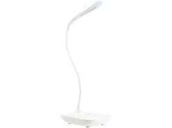 PEARL Schreibtischlampe:Schwanenhals-Schreibtischleuchte Mit 3-Watt-COB-LED & Akku, USB-Ladung -Lunartec Shop nc5829 0 1