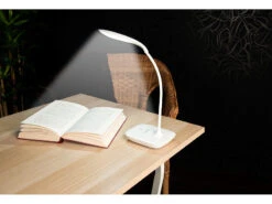 PEARL Akku Tischleuchte:2er-Set Schwanenhals-Schreibtischleuchten, 3-Watt-COB-LED & Akku, USB -Lunartec Shop nc5829 4
