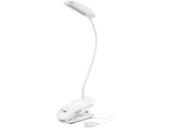 Lunartec Klemmlampe:Schwanenhals-Klemm-Lampe Mit 3-Watt-COB-LED Und Akku, USB-Ladefunktion -Lunartec Shop nc5830 0