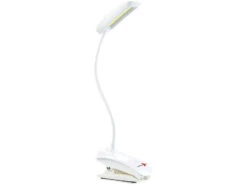 Lunartec Klemmlampe:Schwanenhals-Klemm-Lampe Mit 3-Watt-COB-LED Und Akku, USB-Ladefunktion -Lunartec Shop nc5830 2