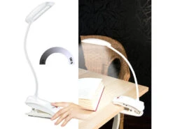 Lunartec Klemmleuchte:2er-Set Schwanenhals-Klemm-Lampen, 3-Watt-COB-LED Und Akku, USB -Lunartec Shop nc5830 6 1