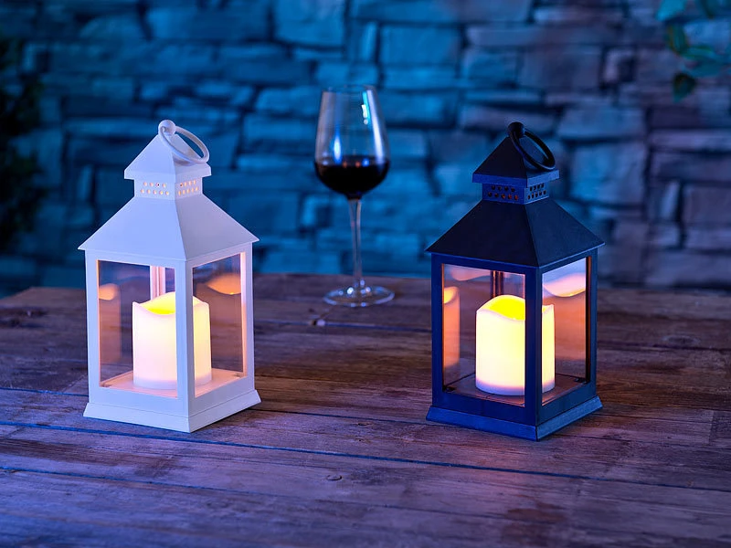 Lunartec Grablaterne:Laterne Mit Flackernder LED-Kerze Und Timer, Batteriebetrieb, Schwarz 7 Lunartec Grablaterne:Laterne Mit Flackernder LED-Kerze Und Timer, Batteriebetrieb, Schwarz – Bild 5