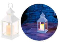 Lunartec Beleuchtung:2er Pack Laterne Mit Flackernder LED-Kerze Und Timer, Batteriebetrieb -Lunartec Shop nc5851 5