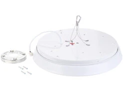 Luminea Deckenleuchte Mit Radio:RGBW-LED-Deckenleuchte, Lichtwecker, Lautsprecher, App, 1.500 Lm, 24 W -Lunartec Shop nc5998 2