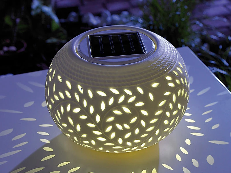 Lunartec Solar Dekos:Solar-Dekoleuchte Aus Porzellan Mit Farbwechsler (Versandrückläufer) 7 Lunartec Solar Dekos:Solar-Dekoleuchte Aus Porzellan Mit Farbwechsler (Versandrückläufer) – Bild 5