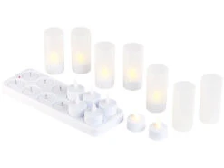 Lunartec Aufladbare Kerzen:12 Akku-LED-Teelichter Mit Acryl-Dekogläsern Und Ladestation 14 Lunartec Aufladbare Kerzen:12 Akku-LED-Teelichter Mit Acryl-Dekogläsern Und Ladestation -Lunartec Shop nc6195 4