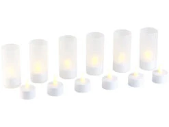 Lunartec Aufladbare Kerzen:12 Akku-LED-Teelichter Mit Acryl-Dekogläsern Und Ladestation 13 Lunartec Aufladbare Kerzen:12 Akku-LED-Teelichter Mit Acryl-Dekogläsern Und Ladestation -Lunartec Shop nc6195 6