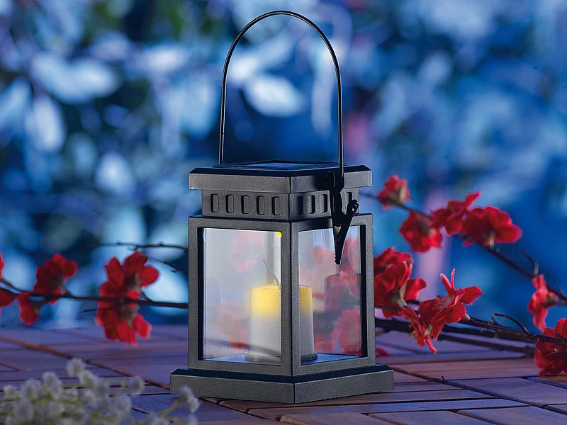 Lunartec Solar Grablicht:Solar-LED-Laterne In Asiatischem Design Zum Aufhängen, Mit Akku 6 Lunartec Solar Grablicht:Solar-LED-Laterne In Asiatischem Design Zum Aufhängen, Mit Akku – Bild 4