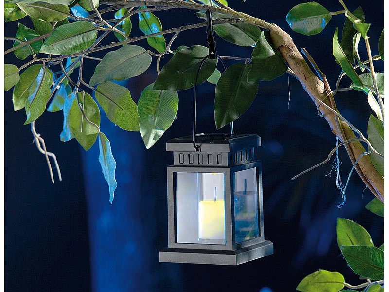 Lunartec Solar Grablicht:Solar-LED-Laterne In Asiatischem Design Zum Aufhängen, Mit Akku 7 Lunartec Solar Grablicht:Solar-LED-Laterne In Asiatischem Design Zum Aufhängen, Mit Akku – Bild 5