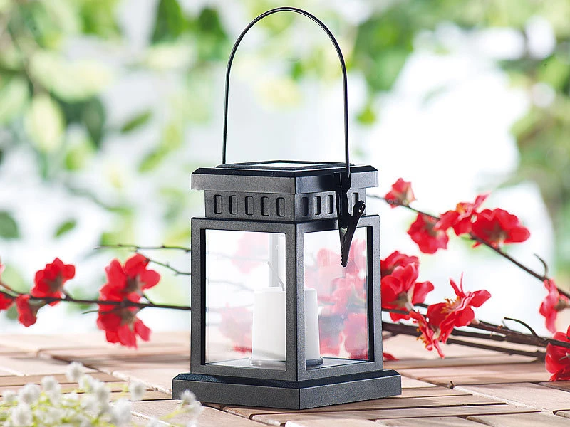 Lunartec Solar Grablicht:Solar-LED-Laterne In Asiatischem Design Zum Aufhängen, Mit Akku 8 Lunartec Solar Grablicht:Solar-LED-Laterne In Asiatischem Design Zum Aufhängen, Mit Akku – Bild 6