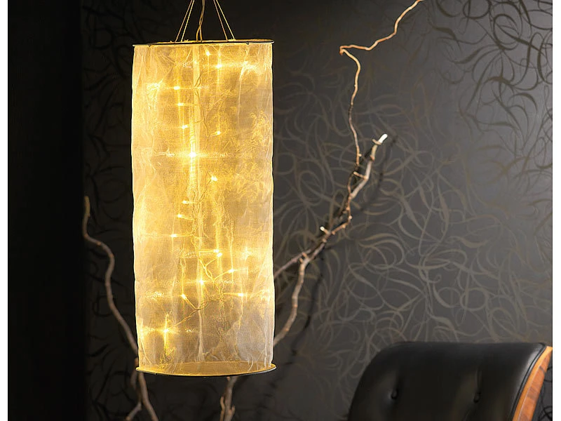 Lunartec Lampions:Organza-Lichterschlauch-Skulptur Mit 20 LEDs, 60 Cm 5 Lunartec Lampions:Organza-Lichterschlauch-Skulptur Mit 20 LEDs, 60 Cm – Bild 3