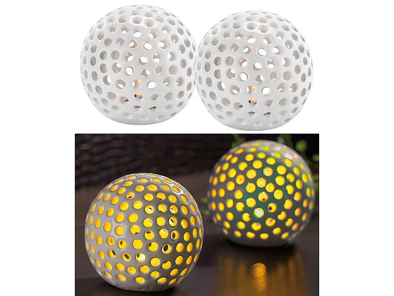 Lunartec Deko Leuchten:Kabellose LED-Dekoleuchten Aus Keramik Im 2er-Set 5 Lunartec Deko Leuchten:Kabellose LED-Dekoleuchten Aus Keramik Im 2er-Set – Bild 3