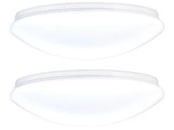 Luminea Wand- & Deckenlampe:2er-Set LED-Wand- & Deckenleuchten Mit 1.440 Lm, 24 W, Tageslichtweiß