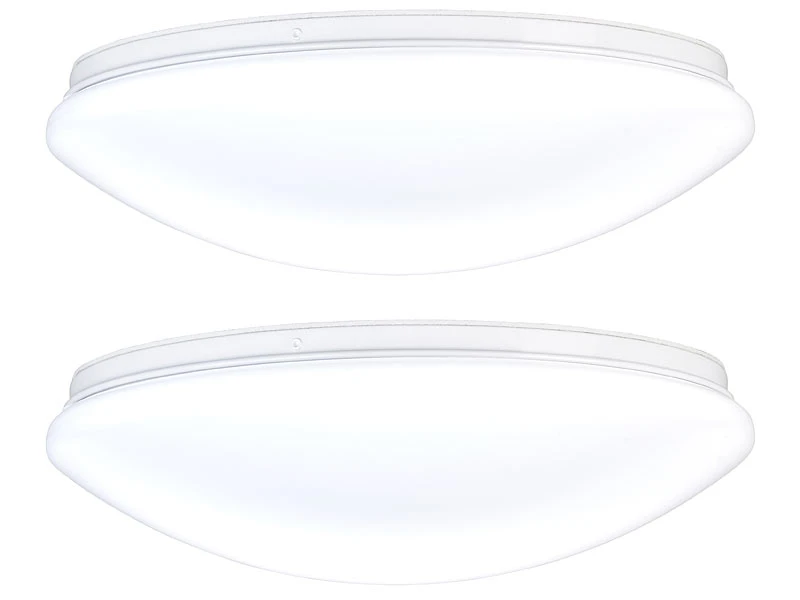 Luminea Wand- & Deckenlampe:2er-Set LED-Wand- & Deckenleuchten Mit 1.440 Lm, 24 W, Tageslichtweiß 3 Luminea Wand- & Deckenlampe:2er-Set LED-Wand- & Deckenleuchten Mit 1.440 Lm, 24 W, Tageslichtweiß