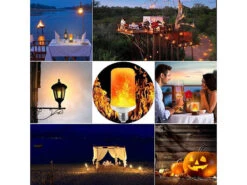 Luminea Flammen Birne:2er-Set LED-Lampen Mit Flammeneffekt, 3 Beleuchtungs-Modi, E27, 2 W -Lunartec Shop nc7779 6 1