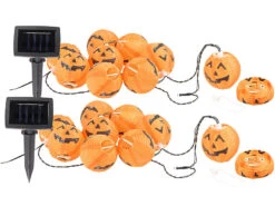 Lunartec Halloween Beleuchtung:2er-Set Solar-Lichterketten Mit 10 LED-Lampions, Halloween-Kürbis-Look 13 Lunartec Halloween Beleuchtung:2er-Set Solar-Lichterketten Mit 10 LED-Lampions, Halloween-Kürbis-Look -Lunartec Shop nc7789 7