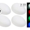 Lunartec Solarleuchte Deko Garten:4er-Set Solar-LED-Dekosteine Mit Fernbedienung, RGB+W, IP44, 32 Cm