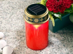 PEARL Grabkerzen:2er-Set Solar-LED-Grablichter Mit Dauerlicht, Rot 11 PEARL Grabkerzen:2er-Set Solar-LED-Grablichter Mit Dauerlicht, Rot -Lunartec Shop nc9067 0 2