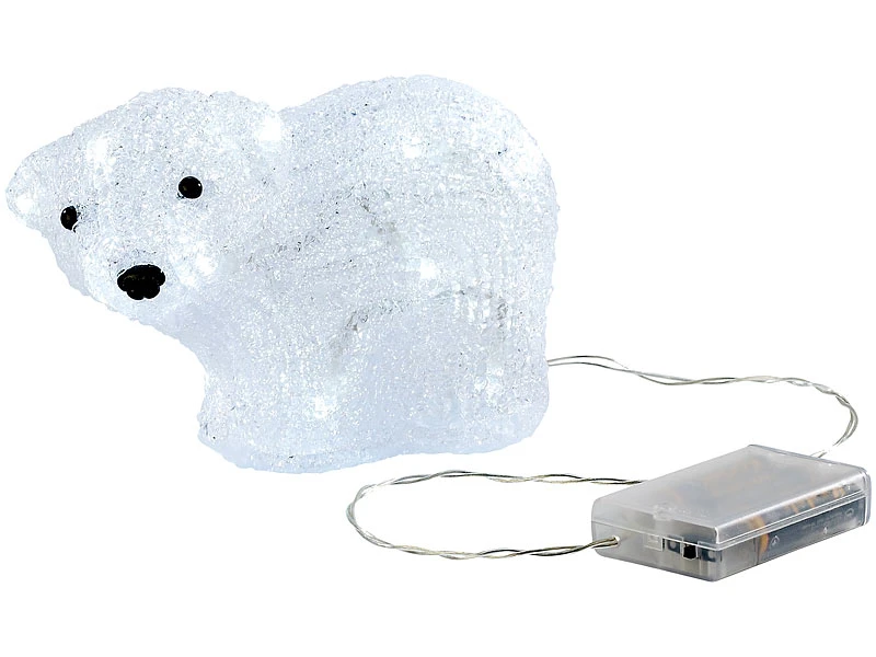 Lunartec LED-Dekofiguren:Leuchtender Acryl-Eisbär "Klaas" Mit 20 LEDs 4 Lunartec LED-Dekofiguren:Leuchtender Acryl-Eisbär "Klaas" Mit 20 LEDs – Bild 2