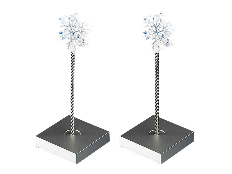 Lunartec LED-Dekoleuchte Kabellos:2er-Set LED-Dekoleuchten "Eiskristall", Weiße LED, Batteriebetrieben 4 Lunartec LED-Dekoleuchte Kabellos:2er-Set LED-Dekoleuchten "Eiskristall", Weiße LED, Batteriebetrieben – Bild 2