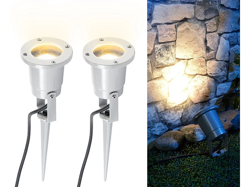 Luminea Pflanzstrahler:2er-Set Indoor-Pflanzenstrahler, Einflammig, GU10, Grau 1,5 M Kabel X 2 Luminea Pflanzstrahler:2er-Set Indoor-Pflanzenstrahler, Einflammig, GU10, Grau 1,5 M Kabel X