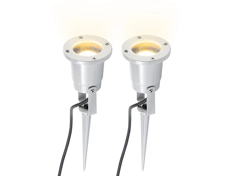 Luminea Pflanzstrahler:2er-Set Indoor-Pflanzenstrahler, Einflammig, GU10, Grau 1,5 M Kabel X 3 Luminea Pflanzstrahler:2er-Set Indoor-Pflanzenstrahler, Einflammig, GU10, Grau 1,5 M Kabel X – Bild 2