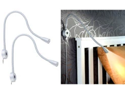 Lunartec Bettlampe:2er-Set LED-Bett- & Leseleuchten, Schwanenhals & USB-Ladebuchse, Je 3W -Lunartec Shop nc9743 5