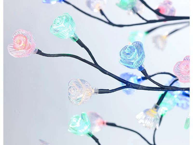 Luminea LED Kirschblütenbaum:LED-Deko-Kirschbaum, 336 Farbig Beleuchtete Blüten, 180 Cm, IP44 7 Luminea LED Kirschblütenbaum:LED-Deko-Kirschbaum, 336 Farbig Beleuchtete Blüten, 180 Cm, IP44 – Bild 5