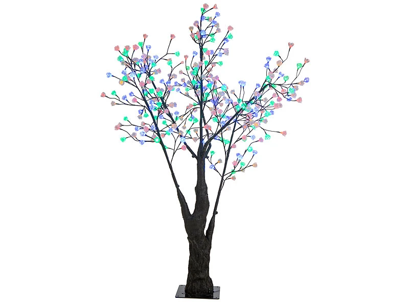 Luminea LED Kirschblütenbaum:LED-Deko-Kirschbaum, 336 Farbig Beleuchtete Blüten, 180 Cm, IP44 4 Luminea LED Kirschblütenbaum:LED-Deko-Kirschbaum, 336 Farbig Beleuchtete Blüten, 180 Cm, IP44 – Bild 2