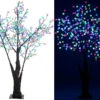 Luminea LED Kirschblütenbaum:LED-Deko-Kirschbaum, 336 Farbig Beleuchtete Blüten, 180 Cm, IP44