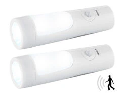 Alternative view of Lunartec Taschenlampe:2er-Set Nacht- & Hand-Leuchten Mit Akku, Dämmerungs- & Bewegungssensor
