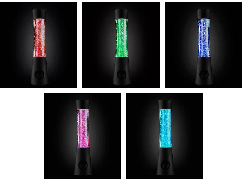Lunartec Glitterlampe:Tornado-Lampe Mit Lautsprecher, RGB-LEDs, Glitzer, Bluetooth & AUX-In 7 Lunartec Glitterlampe:Tornado-Lampe Mit Lautsprecher, RGB-LEDs, Glitzer, Bluetooth & AUX-In – Bild 5