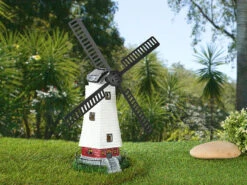 Lunartec Deko-Windmühle Garten:2er-Set Solar-Deko-Windmühlen Mit Drehendem Windrad & LED-Licht -Lunartec Shop nx1521 1