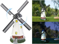 Lunartec Deko-Windmühle Garten:2er-Set Solar-Deko-Windmühlen Mit Drehendem Windrad & LED-Licht -Lunartec Shop nx1521 3