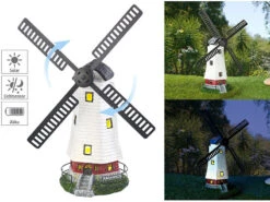 Lunartec Deko-Windmühle Garten:2er-Set Solar-Deko-Windmühlen Mit Drehendem Windrad & LED-Licht -Lunartec Shop nx1521 6