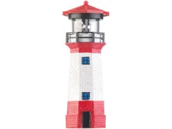 Lunartec Leuchtturm Garten:Solar-Deko-Leuchtturm Mit LED-Licht & Drehendem Reflektor, 6-Std.-Akku -Lunartec Shop nx1522 3 1
