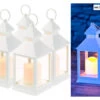 Lunartec Grablichter:4er Pack Laterne Mit Flackernder LED-Kerze Und Timer, Batteriebetrieb -Lunartec Shop nx1766 8
