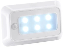 Lunartec Nachtlicht Batterie:LED-Nachtlicht Mit Bewegungs- & Dämmerungs-Sensor, Batteriebetrieb