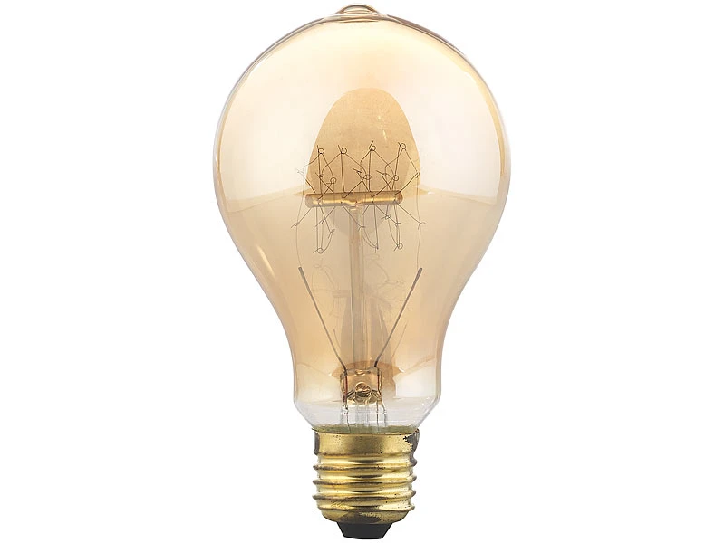 Luminea Vintage Glühbirne:Vintage-Schmucklampe, Gewölbt, Mit Gitterförmigem Glühdraht 3 Luminea Vintage Glühbirne:Vintage-Schmucklampe, Gewölbt, Mit Gitterförmigem Glühdraht