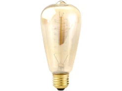 Luminea Glühdraht Birne:Vintage-Schmucklampe, Konisch, Mit Spiralförmigem Glühdraht