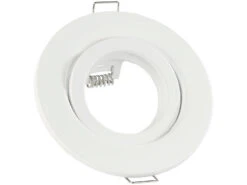 Luminea Lampen-Einbaufassungen:6er-Set Einbaurahmen Für MR16, Weiß, Schwenkbar