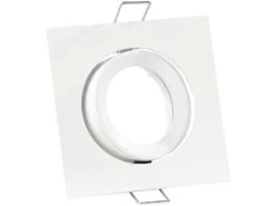 Luminea Einbauleuchten:Einbaurahmen MR16, Weiß, Quadratisch, Für 1 Strahler