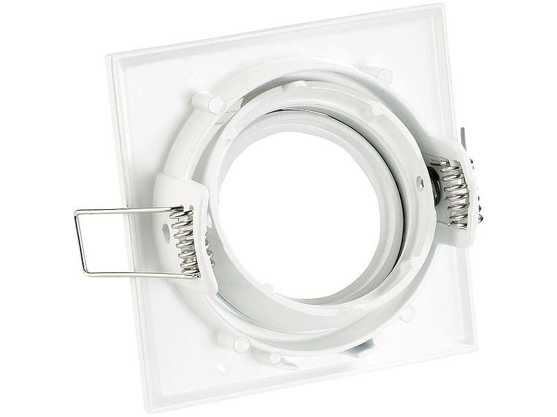Luminea Einbauleuchten:Einbaurahmen MR16, Weiß, Quadratisch, Für 1 Strahler 4 Luminea Einbauleuchten:Einbaurahmen MR16, Weiß, Quadratisch, Für 1 Strahler – Bild 2