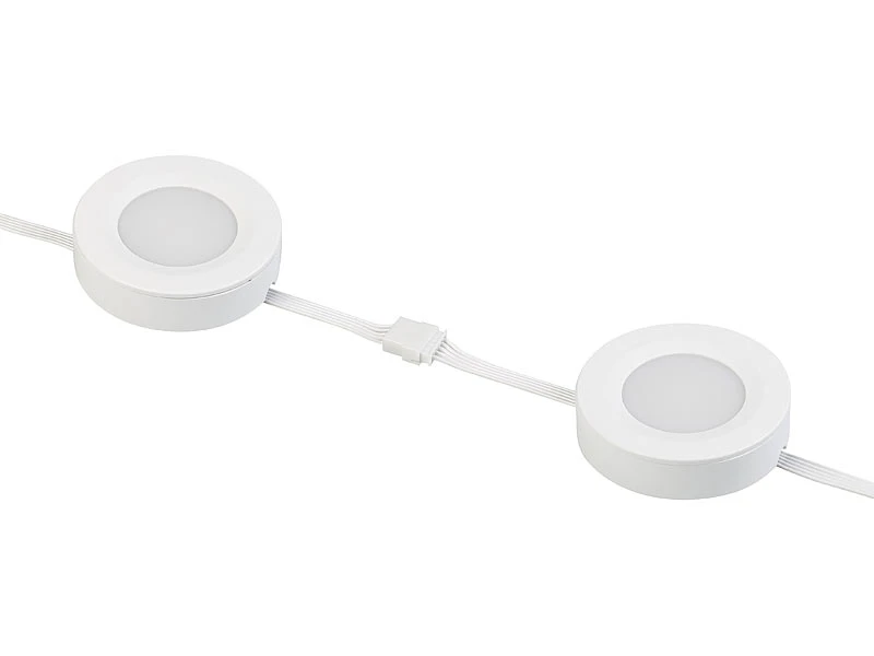 Lunartec Unterbauleuchten:7er-Set WLAN-Unterbau-LEDs, RGB+W, Für Amazon Alexa & Google Assistant 14 Lunartec Unterbauleuchten:7er-Set WLAN-Unterbau-LEDs, RGB+W, Für Amazon Alexa & Google Assistant – Bild 12